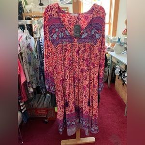 Fun and vibrant hippie chic dress